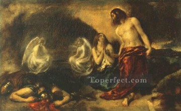  cuerpo Lienzo - Cristo apareciéndose a María Magdalena después de la Resurrección cuerpo femenino William Etty